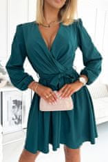 Numoco Dámské šaty s výstřihem Bindy zelená S/M