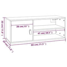 Vidaxl Nástěnná skříňka medově hnědá 80x30x30 cm masivní borové dřevo