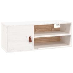 Greatstore Nástěnné skříňky 2 ks bílé 80 x 30 x 30 cm masivní borové dřevo