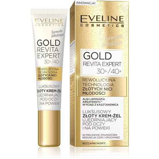 Eveline Gold Revita Expert 30+/40+ Luxusní zlatý zpevňující krém na oči a oční víčka 15 ml