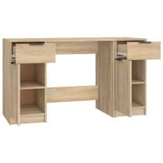 Vidaxl Psací stůl s boční skříňkou dub sonoma kompozitní dřevo