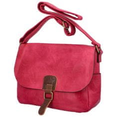 Paolo Bags Výrazná dámská koženková crossbody Santara, růžová