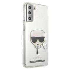 Karl Lagerfeld Kryt Samsung Galaxy S21 Plus Karl Lagerfeld Hardcase Karl`s Head (KLHCS21MKTR) transparentní