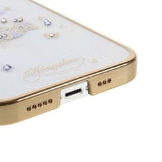 Kingxbar Kryt iPhone 13 Swarovski Crystals Kingxbar Moon Series Flower gold