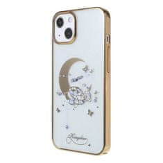 Kingxbar Kryt iPhone 13 Swarovski Crystals Kingxbar Moon Series Flower gold