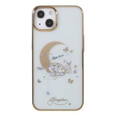 Kingxbar Kryt iPhone 13 Swarovski Crystals Kingxbar Moon Series Flower gold