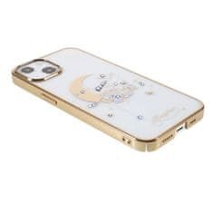 Kingxbar Kryt iPhone 13 Swarovski Crystals Kingxbar Moon Series Flower gold