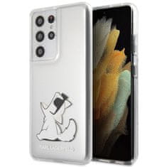 Karl Lagerfeld Kryt Samsung Galaxy S21 Ultra Karl Lagerfeld - Choupette KLHCS21LCFNRC transparentní