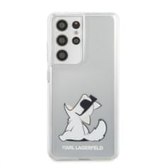 Karl Lagerfeld Kryt Samsung Galaxy S21 Plus Karl Lagerfeld - Choupette KLHCS21MCFNRC transparentní