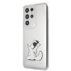 Karl Lagerfeld Kryt Samsung Galaxy S21 Ultra Karl Lagerfeld - Choupette KLHCS21LCFNRC transparentní