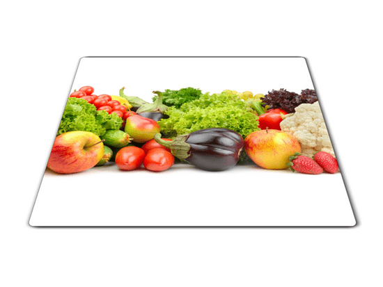 Glasdekor Skleněné prkénko čerstvé ovoce a zelenina 30x20cm