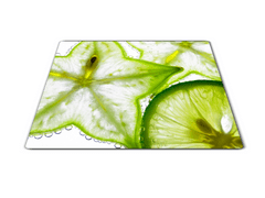 Glasdekor Skleněné prkénko ovoce karambola a limeta - Prkénko: 40x30cm