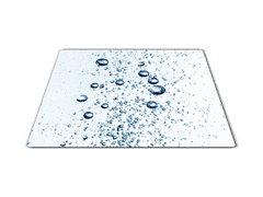 Glasdekor Skleněné prkénko vzduchové bubliny ve vodě - Prkénko: 40x30cm