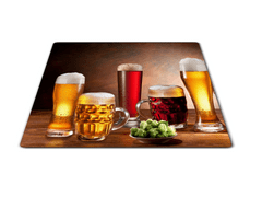 Glasdekor Skleněné prkénko čepovaná piva ve skle - Prkénko: 30x20cm