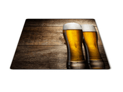 Glasdekor Skleněné prkénko čepované pivo s pěnou - Prkénko: 30x20cm