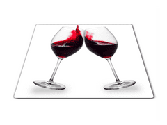 Glasdekor Skleněné prkénko sklenice červeného vína - Prkénko: 30x20cm
