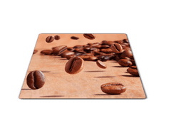 Glasdekor Skleněné prkénko padající zrna kávy - Prkénko: 30x20cm