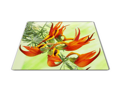Glasdekor Skleněné prkénko exotická kytka - Prkénko: 30x20cm