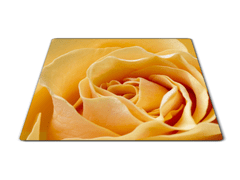 Glasdekor Skleněné prkénko květ žluté růže - Prkénko: 40x30cm