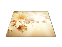 Glasdekor Skleněné prkénko javorové listí v září slunce - Prkénko: 40x30cm