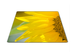 Glasdekor Skleněné prkénko detail květ slunečnice - Prkénko: 40x30cm