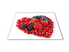 Glasdekor Skleněné prkénko srdce z ovoce - Prkénko: 40x30cm