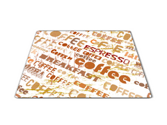 Glasdekor Skleněné prkénko ilustrace Coffee - Prkénko: 30x20cm