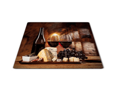 Glasdekor Skleněné prkénko servírování vína, sýru, oliv - Prkénko: 30x20cm