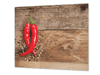 Ochranná deska papričky chilli a pepř - Ochranná deska: 50x50cm, Lepení na zeď: Bez lepení na zeď