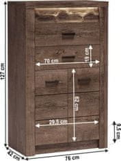 KONDELA Komoda 06, jasan tmavý, INFINITY 06
