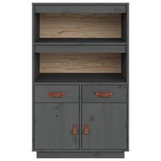 Vidaxl Skříň highboard šedá 67 x 40 x 108,5 cm masivní borové dřevo