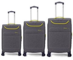 BENZI Sada kufrů BZ 5661 Grey/Yellow 3-set