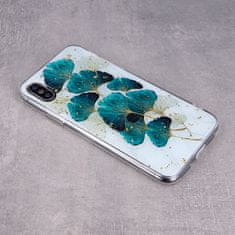 OEM Kryt Samsung Galaxy A22 5G Silicone Gold Glam leaves