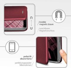 OEM Pouzdro iPhone 13 Elegance burgundy