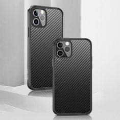 OEM Kryt iPhone 13 Sulada Carbon Fiber Hybrid černý