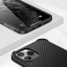 OEM Kryt iPhone 13 Sulada Carbon Fiber Hybrid černý