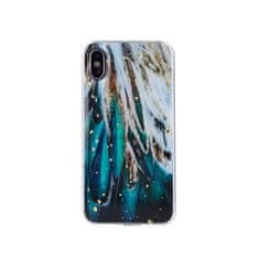 OEM Kryt Samsung Galaxy A22 5G Silicone Gold Glam feathers