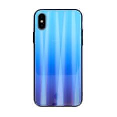 OEM Pouzdro Samsung Galaxy A12 Glass Case Rainbow blue