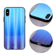 OEM Pouzdro Samsung Galaxy A12 Glass Case Rainbow blue