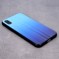 OEM Pouzdro Samsung Galaxy A12 Glass Case Rainbow blue