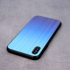 OEM Pouzdro Samsung Galaxy A12 Glass Case Rainbow blue