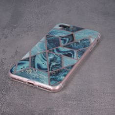 OEM Kryt Samsung Galaxy A22 5G Silicone Geometric Marmur modrý