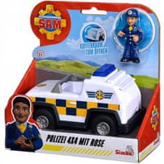 Simba Hasič Sam Policejní Jeep 4x4 Mini akční figurka