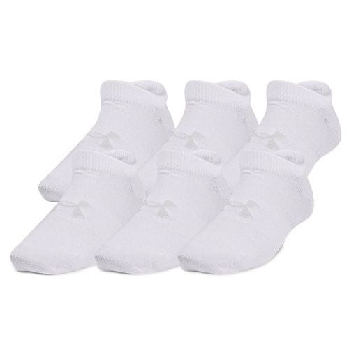 Under Armour UA Yth Essential No Show 6pk-WHT, UA Yth Essential No Show 6pk-WHT | 1370543-100 | XS