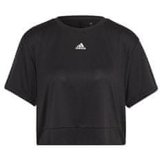 Adidas W STDIO CROP T, W STDIO CROP T | HD8943 | BLACK/WHITE | L