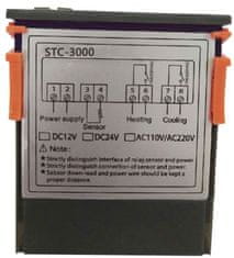 HADEX Digitální termostat STC-3000, rozsah -50 ~ +99°C, napájení 12V