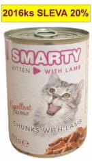 Smarty Cat Kitten Jehněčí chunks, konzerva 410 g