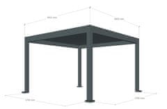 Gluc G2 Bioklimatická pergola MEDIUM 4 x 4 x 2.7 m