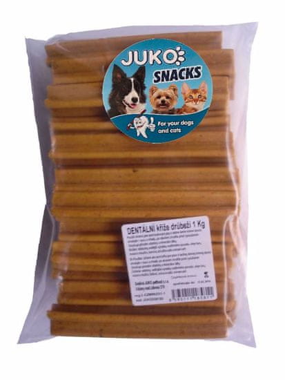 Juko Dentální kříž Drůbeží Snacks 1 kg (cca 45 ks)