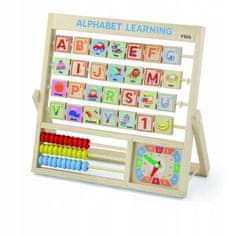 Viga Toys Dřevěná abeceda tabule učení anglické hodiny